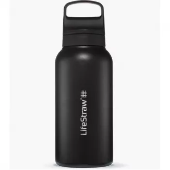 LifeStraw Go Series Stainless Steel 1L Nordic Noir botella con filtro de agua