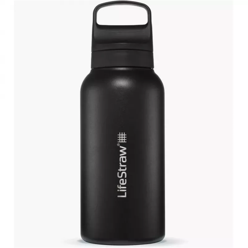 LifeStraw Go Series Stainless Steel 1L Nordic Noir botella con filtro de agua