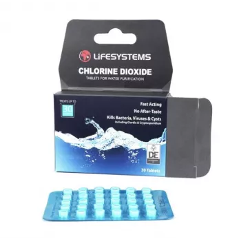Lifesystems pastillas de dióxido de cloro para purificar agua, pack de 30