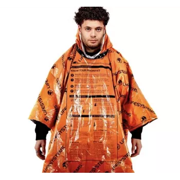 Lifesystems Heatshield poncho de emergencia – plateado, impermeable y cortavientos, 60 g (modelo 42180)