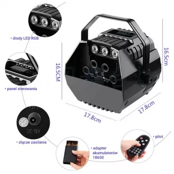 LIGHT4ME BM2 LED - generador de pompas de jabón LED