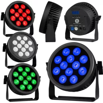 LIGHT4ME CREE ALU QUAD PAR 12 Foco par - 12x10W LED RGBW, DMX512, negro