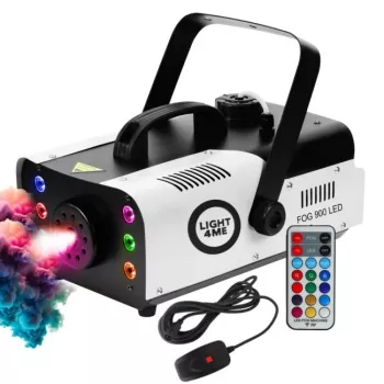 LIGHT4ME FOG 900 Máquina de niebla LED con mando a distancia por radio y LEDs RGB