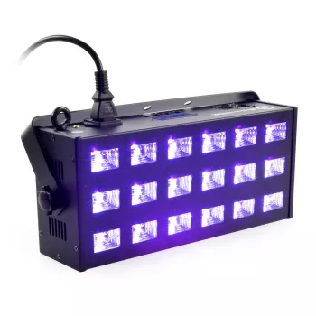 LIGHT4ME LED UV 18x3W DMX reflector + estrobo