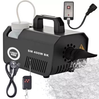 LIGHT4ME SM 400W BK Máquina de nieve - depósito de 1L, mando a distancia por cable, negra