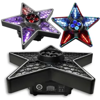 Equipo de iluminación multiefecto LIGHT4ME STARLIGHT con derby, estrobo, láser y UV