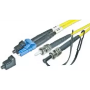 Lightwin Cable de fibra óptica LC-ST dúplex OM3 multimodo 2m, LSZH, negro/azul (LDP-50 LC-ST 2.0 OM3)