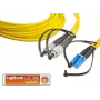 Lightwin LDP-09 cable de fibra óptica FC-LC 3.0 OS2 monomodo dúplex, 3m, amarillo LSZH, FC a LC UPC