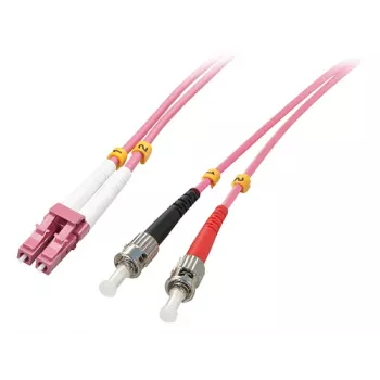 LINDY cable de fibra óptica LC a ST OM4 multimodo dúplex 15m, LSZH, violeta 46355
