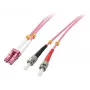 LINDY cable de fibra óptica LC a ST OM4 multimodo dúplex 15m, LSZH, violeta 46355