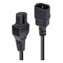 LINDY cable de alimentación C14 a C15 hot condition de 1m - conector macho IEC C14 a conector hembra C15, H05VV-F, 10A, 250V, negro