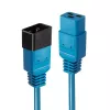 Lindy Cable alargador de alimentación IEC C20 a C19 de 3 m, 16 A, azul
