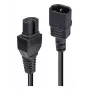 LINDY Cable de alimentación C14 a C15 de 3m, conector macho IEC C14 a conector hembra IEC C15, 10A 250V, H05VV-F, negro