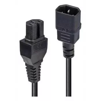 LINDY Cable de alimentación C14 a C15 de 5m – Conector macho IEC C14 a conector hembra IEC C15, 250V 10A, negro