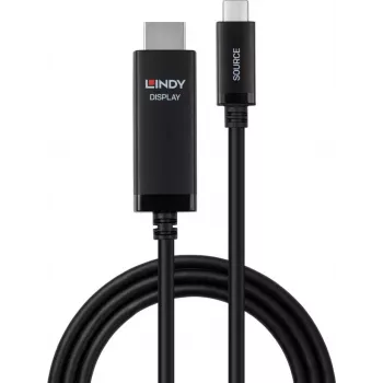 Lindy Cable adaptador USB Type-C a HDMI 8K60 de 5m (43436)