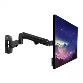 LINDY soporte de pared para pantalla con pistón de gas, hasta 32 inch (81,3 cm), VESA 75/100, negro