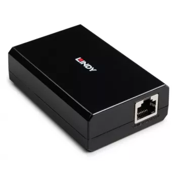 LINDY Convertidor divisor PoE a USB Type-C, 15W Power Delivery, Gigabit Ethernet, datos USB 2.0, Negro 73474