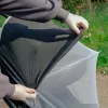 LittleLife mosquitera para carrito – red fina antiparasitaria de ajuste universal para cochecitos y carritos (blanco/gris)