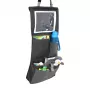 LittleLife Organizador para asiento de coche L16080 - Poliéster resistente con 8 bolsillos y soporte para tablet