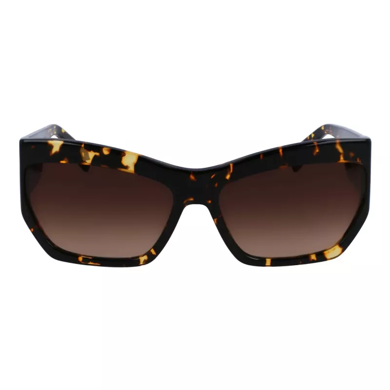 Gafas de sol de mujer LIU JO LJ785S havana acetato montura angular cristales marrones tintados 61 mm