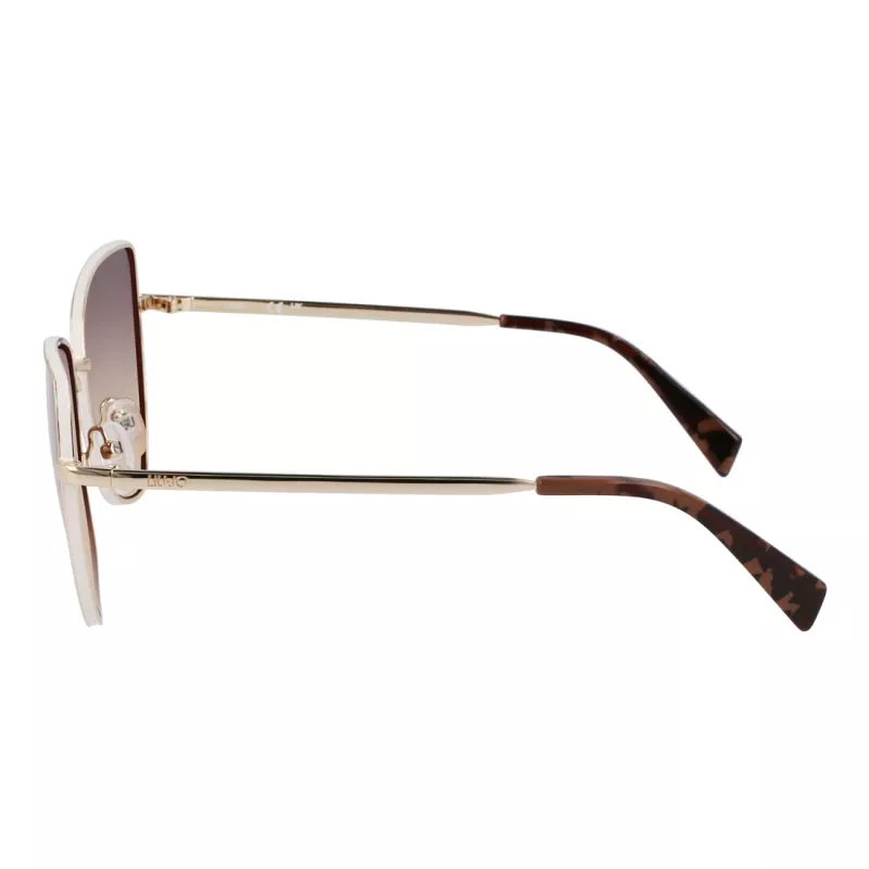LIU JO Gafas de sol mujer Butterfly LJ159S5816716 - Montura de acetato Havana marrón con lentes de policarbonato degradadas marrones, ancho de lente 58 mm, 100 % protección UV400