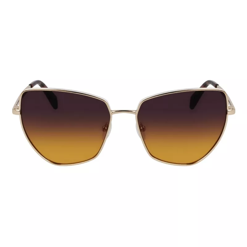 LIU JO Gafas de sol mujer Butterfly LJ159S5816716 - Montura de acetato Havana marrón con lentes de policarbonato degradadas marrones, ancho de lente 58 mm, 100 % protección UV400