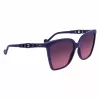 Gafas de sol de mujer LIU JO estilo ojo de gato LJ773S-500 - montura de acetato negra con lentes grises degradadas - 57 mm