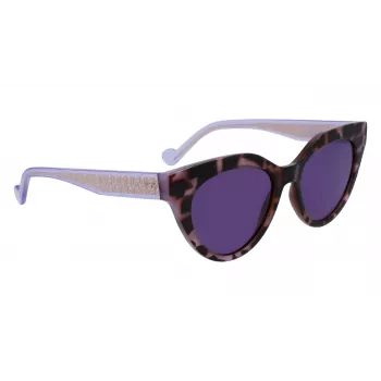 LIU JO mujer LJ782S-516 gafas de sol Cat-Eye - Pink Havana, degradado marrón, 53 mm