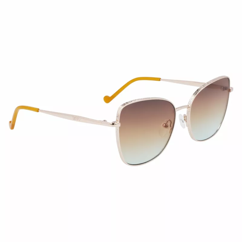 Gafas de sol LIU JO mujer 46591-717 Havana acetato montura cuadrada lentes degradadas marrones 55/17/140 mm