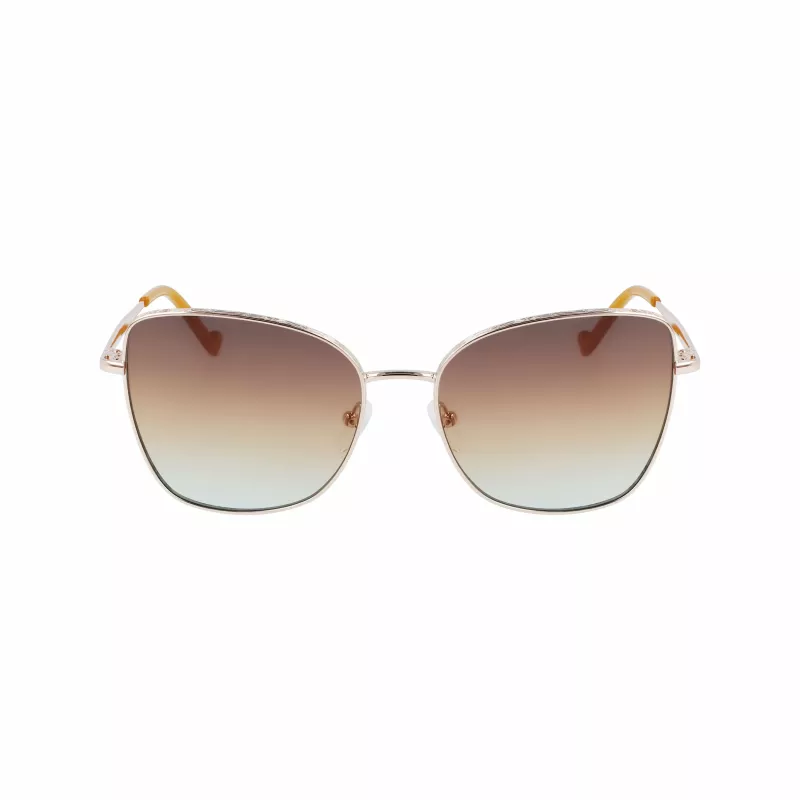 Gafas de sol LIU JO mujer 46591-717 Havana acetato montura cuadrada lentes degradadas marrones 55/17/140 mm
