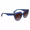 Gafas de sol de mujer LIU JO LJ783S-416 montura ojo de gato azul lentes grises degradadas 55mm