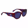 Gafas de sol de mujer LIU JO LJ786S-665 montura de metal estilo mariposa oro rosa lentes marrones degradadas 54mm
