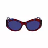 Gafas de sol de mujer LIU JO LJ786S-665 montura de metal estilo mariposa oro rosa lentes marrones degradadas 54mm