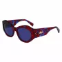 Gafas de sol de mujer LIU JO LJ786S-665 montura de metal estilo mariposa oro rosa lentes marrones degradadas 54mm