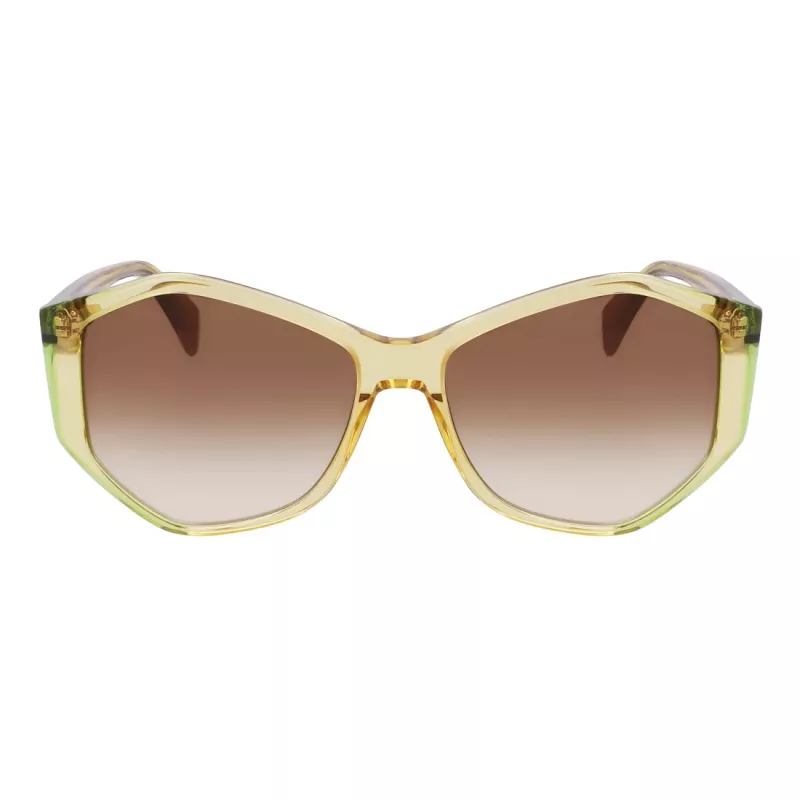 LIU JO Gafas de sol de mujer LJ797S5715707 Havana montura geométrica cristales marrón degradado 57mm