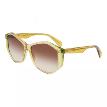 LIU JO Gafas de sol de mujer LJ797S5715707 Havana montura geométrica cristales marrón degradado 57mm