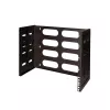 Logilink Caja de pared de 19 pulgadas, 8U, negra, marco abierto