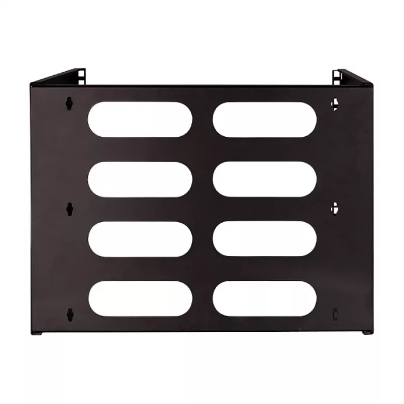 Logilink Caja de pared de 19 pulgadas, 8U, negra, marco abierto