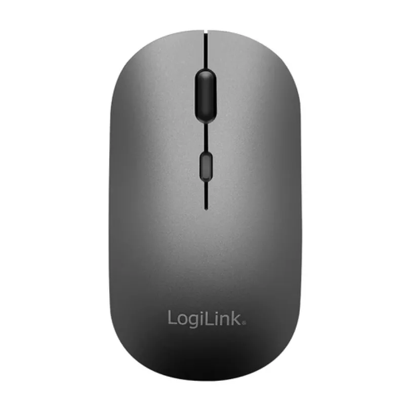 LogiLink ID0215 Set de teclado y ratón inalámbricos Bluetooth Dual-Mode, gris/antracita