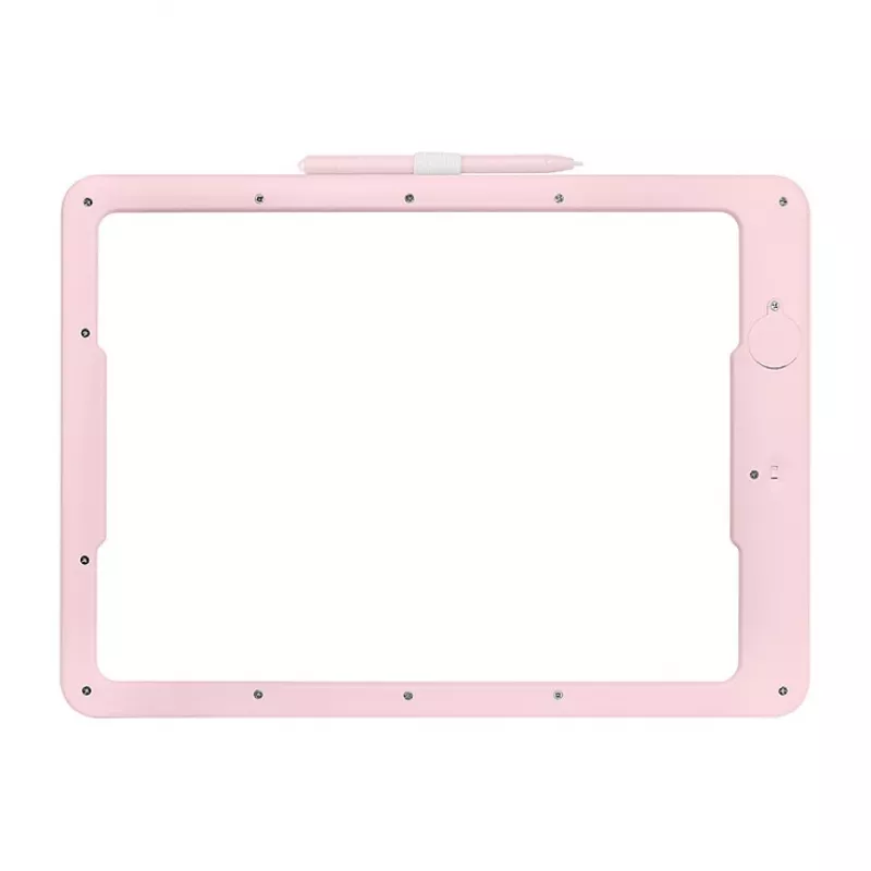 LogiLink AA0182 Tableta de escritura LCD, 14 pulgadas, Rosa, Pizarra reutilizable multicolor