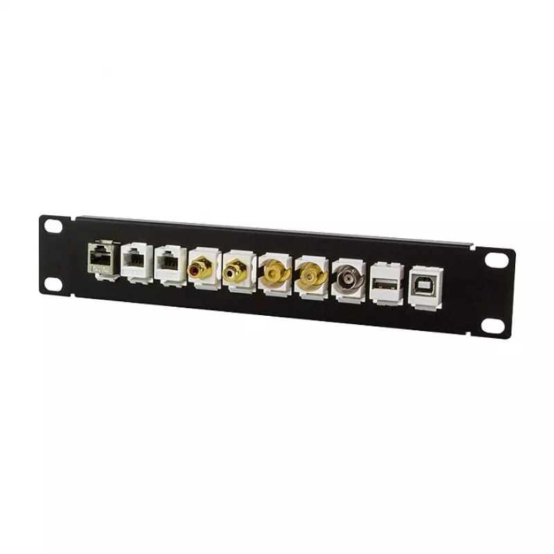 LogiLink ACT108 Panel de parcheo Keystone de 10 puertos, rack de 10
