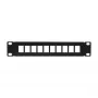 LogiLink ACT108 Panel de parcheo Keystone de 10 puertos, rack de 10