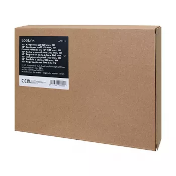 Logilink ACT111 Bandeja para armario de 200 mm 1U Gris Nivel de rack