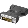 LogiLink AD0001 Adaptador DVI-I a VGA, conector macho DVI-I a conector hembra HD15, 1080p, Negro