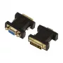 LogiLink AD0001 Adaptador DVI-I a VGA, conector macho DVI-I a conector hembra HD15, 1080p, Negro