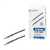 LogiLink CA10050 Cable de audio estéreo conector TRS de 3,5 mm a conector TRS de 3,5 mm, conectores metálicos, azul, 0,5 m