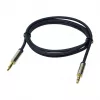 LogiLink CA10050 Cable de audio estéreo conector TRS de 3,5 mm a conector TRS de 3,5 mm, conectores metálicos, azul, 0,5 m