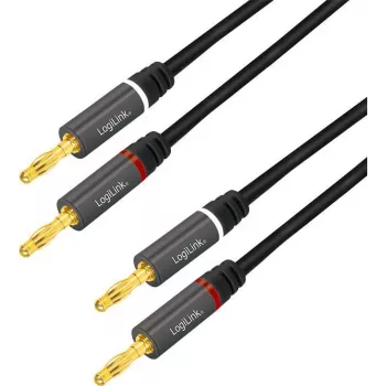 LogiLink CA1210 Cable de audio 3 m banana 2 x banana Negro