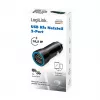 LogiLink PA0285 cargador USB para coche de 2 puertos 10,5 W, con LED, negro