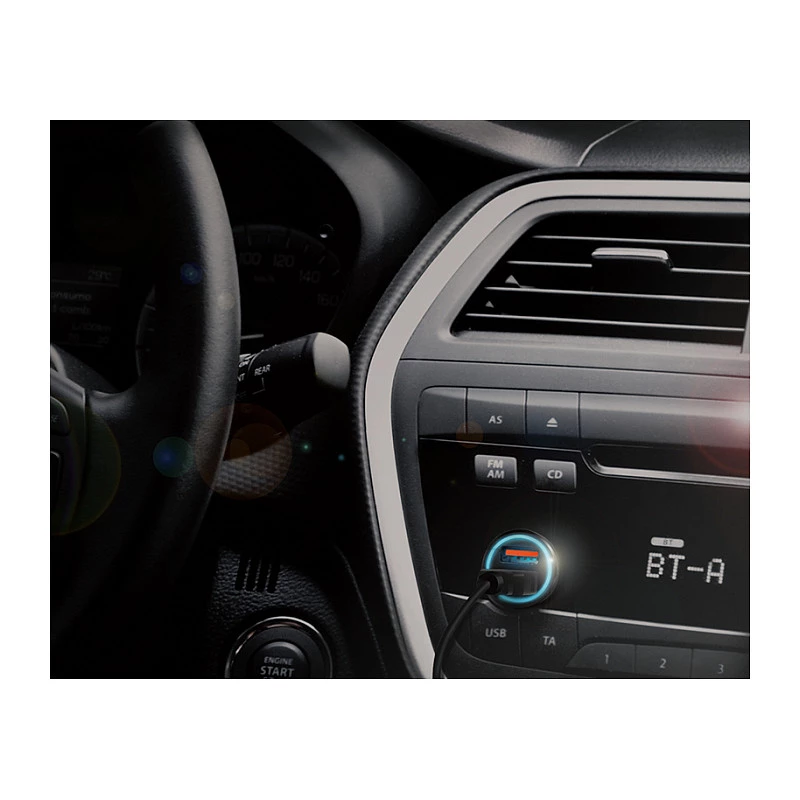 LogiLink PA0285 cargador USB para coche de 2 puertos 10,5 W, con LED, negro